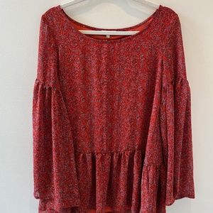 Easel Boutique Bell Sleeve Top